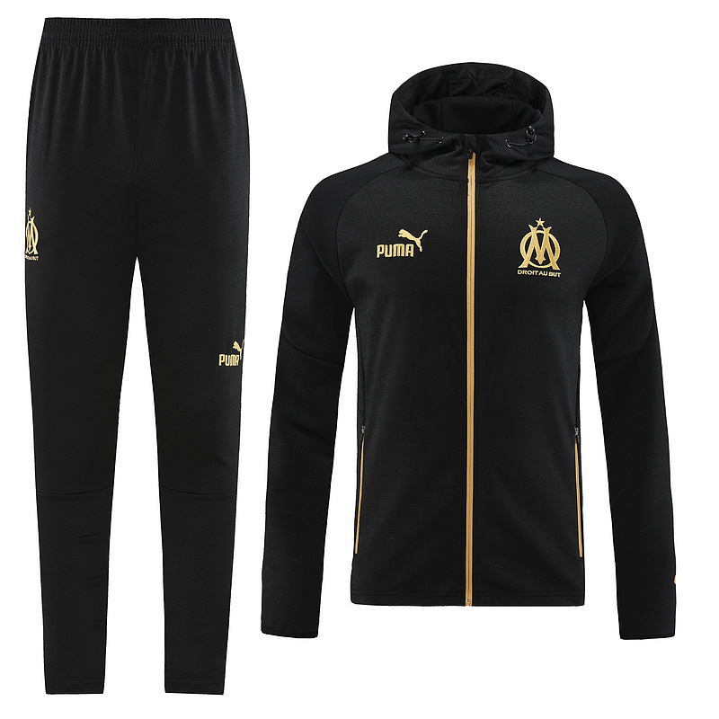 23 Marseille black hoodie suit